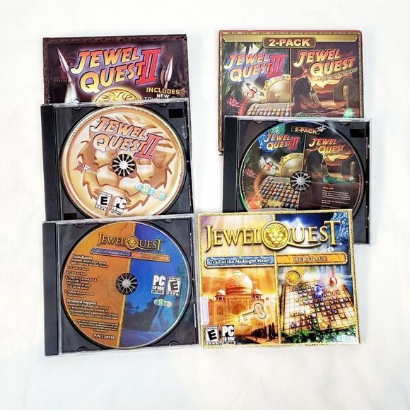 Jewel Quest, Trail of the Midnight Heart - Heritage, 1 2 3 CD-ROM PC Games Bundl - Picture 2 of 5